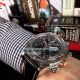 High Replica Breitling Chronometre Black Dial Silver Bezel  Black Leather Strap Watch 43mm (9)_th.jpg